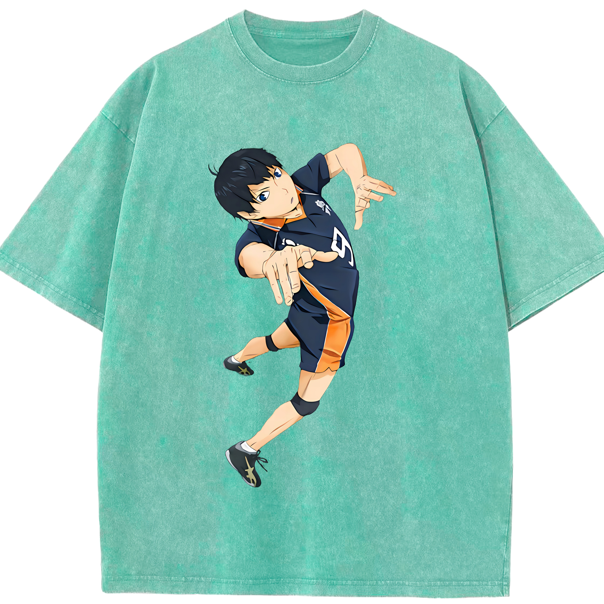 （画像用） ハイキュー!! Haikyu!! 綿100% ヴィンテージ風 半袖Tシャツ（フロントプリント）